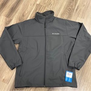 Columbia Bowen Lake Softshell Grey Zip Jacket Mens Medium MSRP $115 NWT